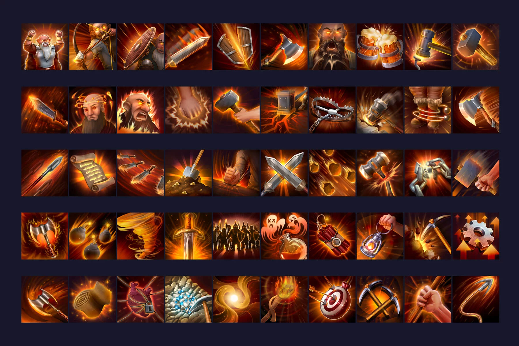 RPG Dwarf Skill Icons