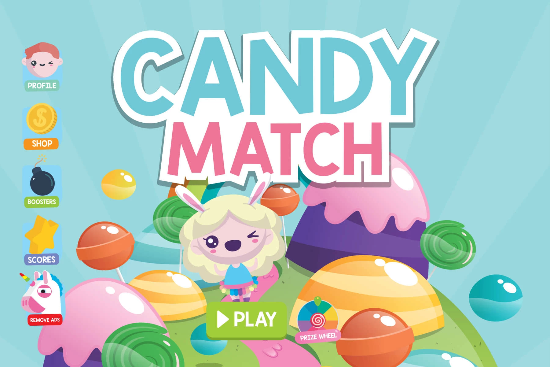 Candy Match 3 Game Assets