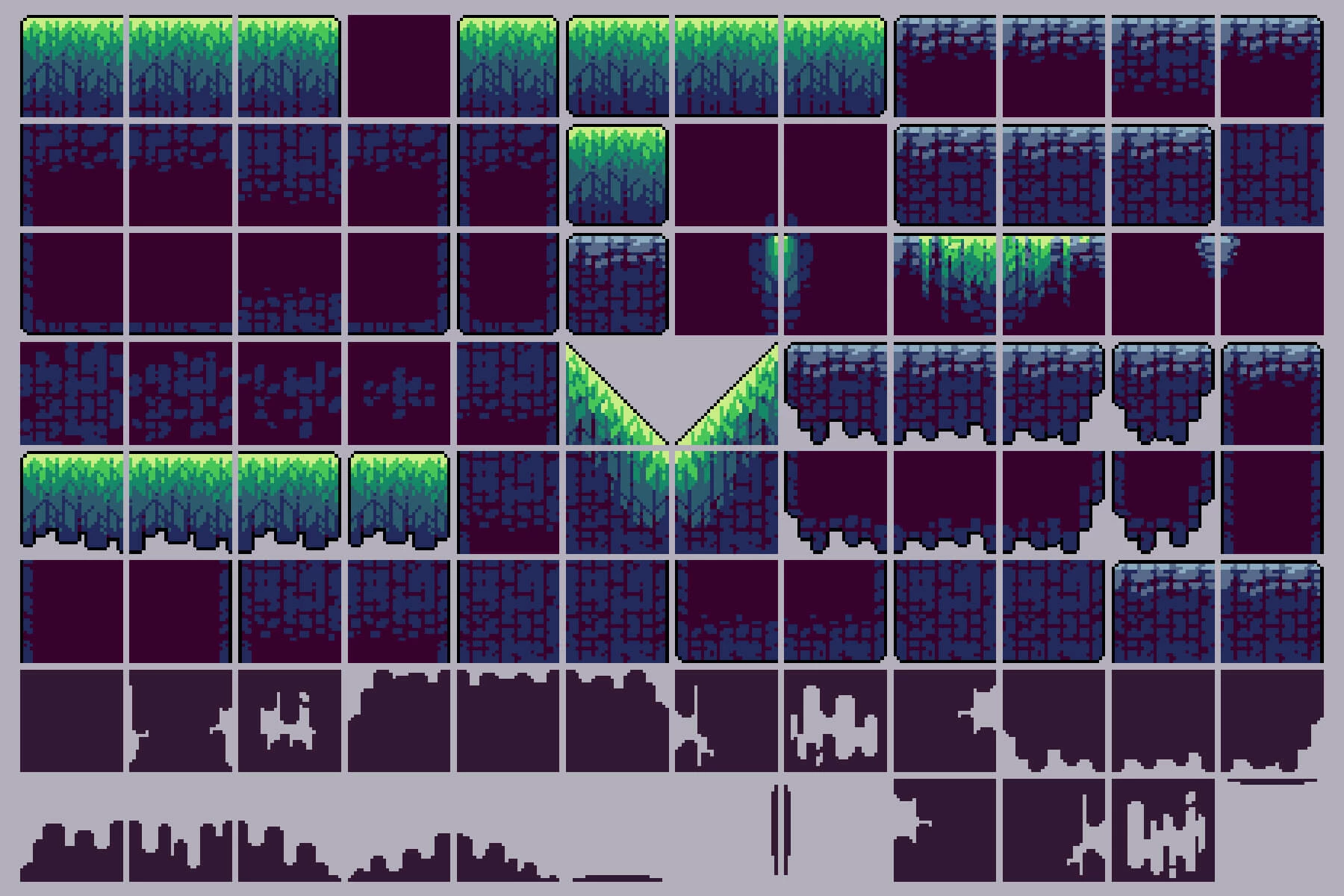 Green Zone Tileset Pixel Art