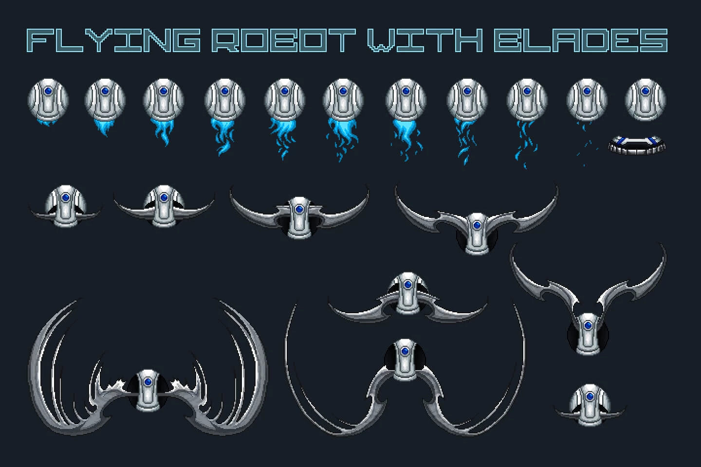 Pixel Art Space Trap Game Asset Pack