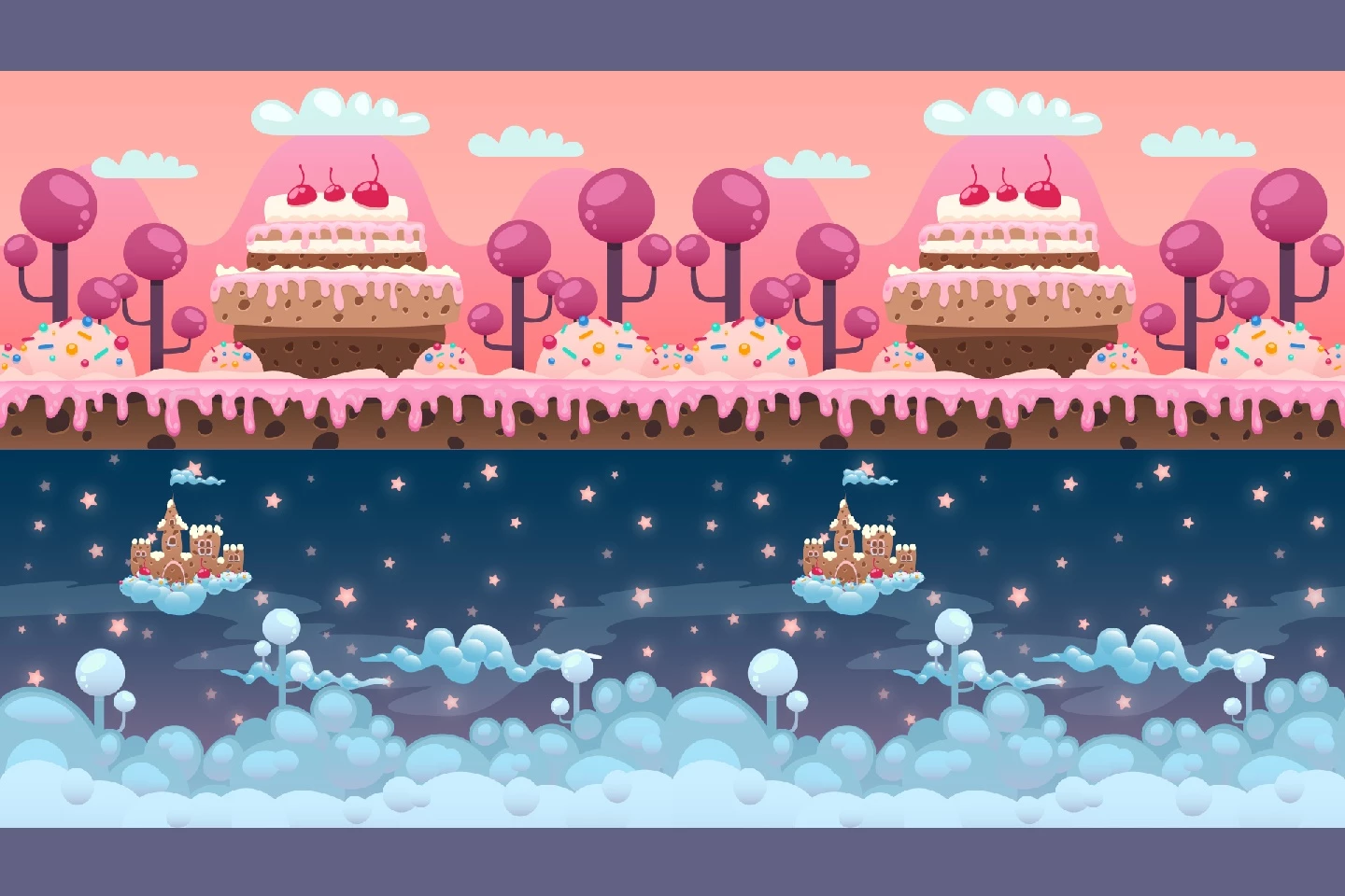 Cartoon Parallax 2D Backgrounds