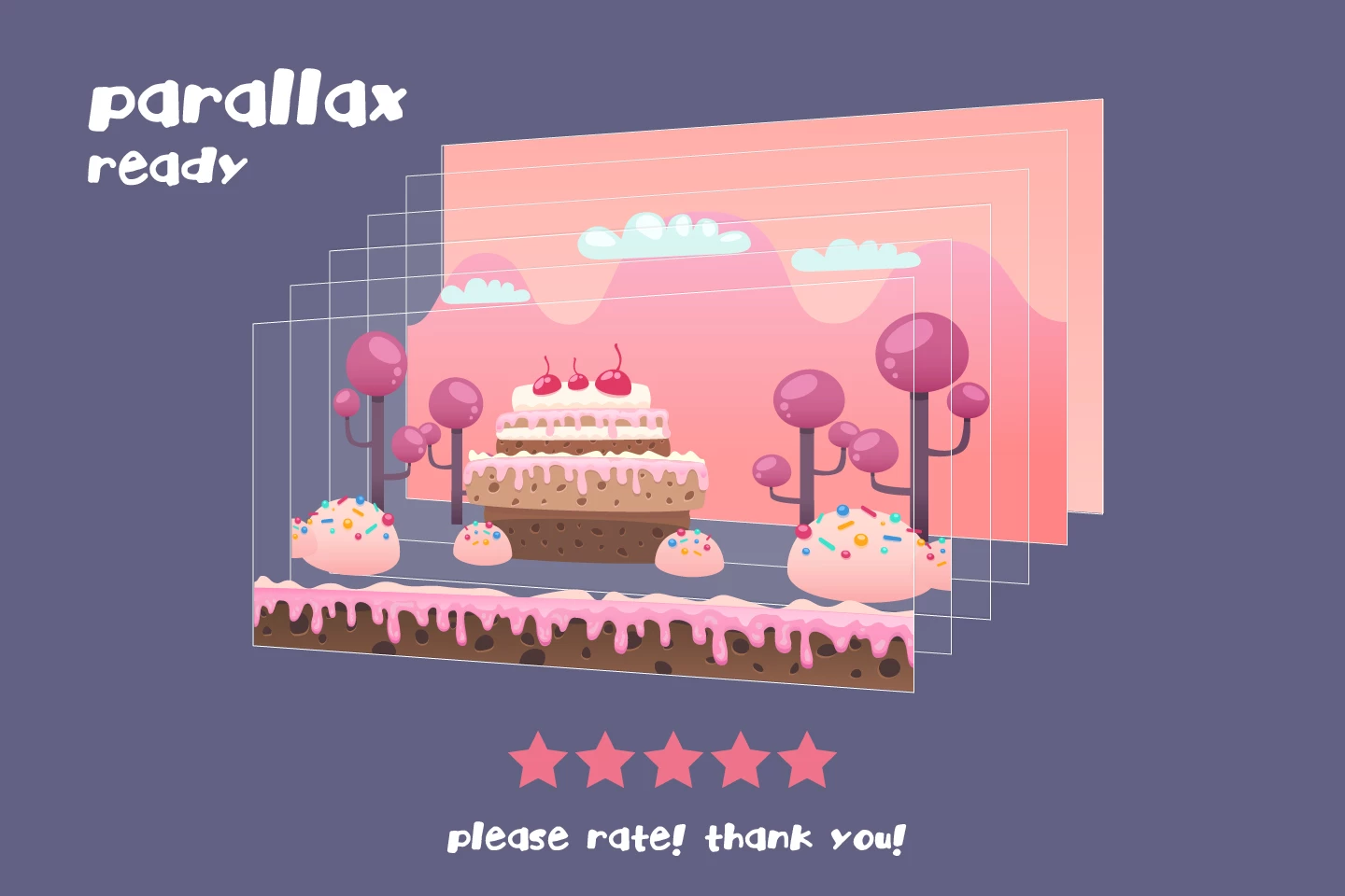 Cartoon Parallax 2D Backgrounds