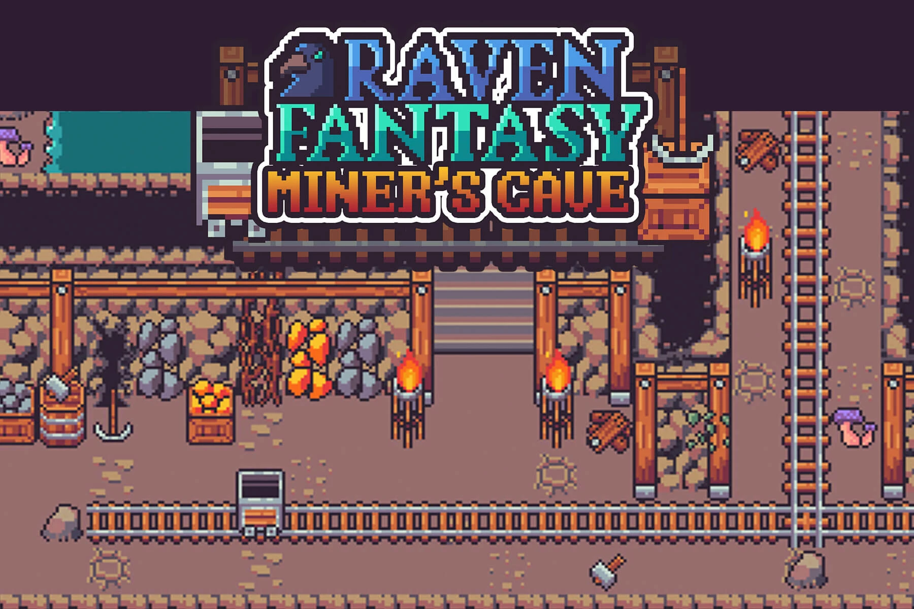 Miner’s Cave Top Down Tileset Pixel Art