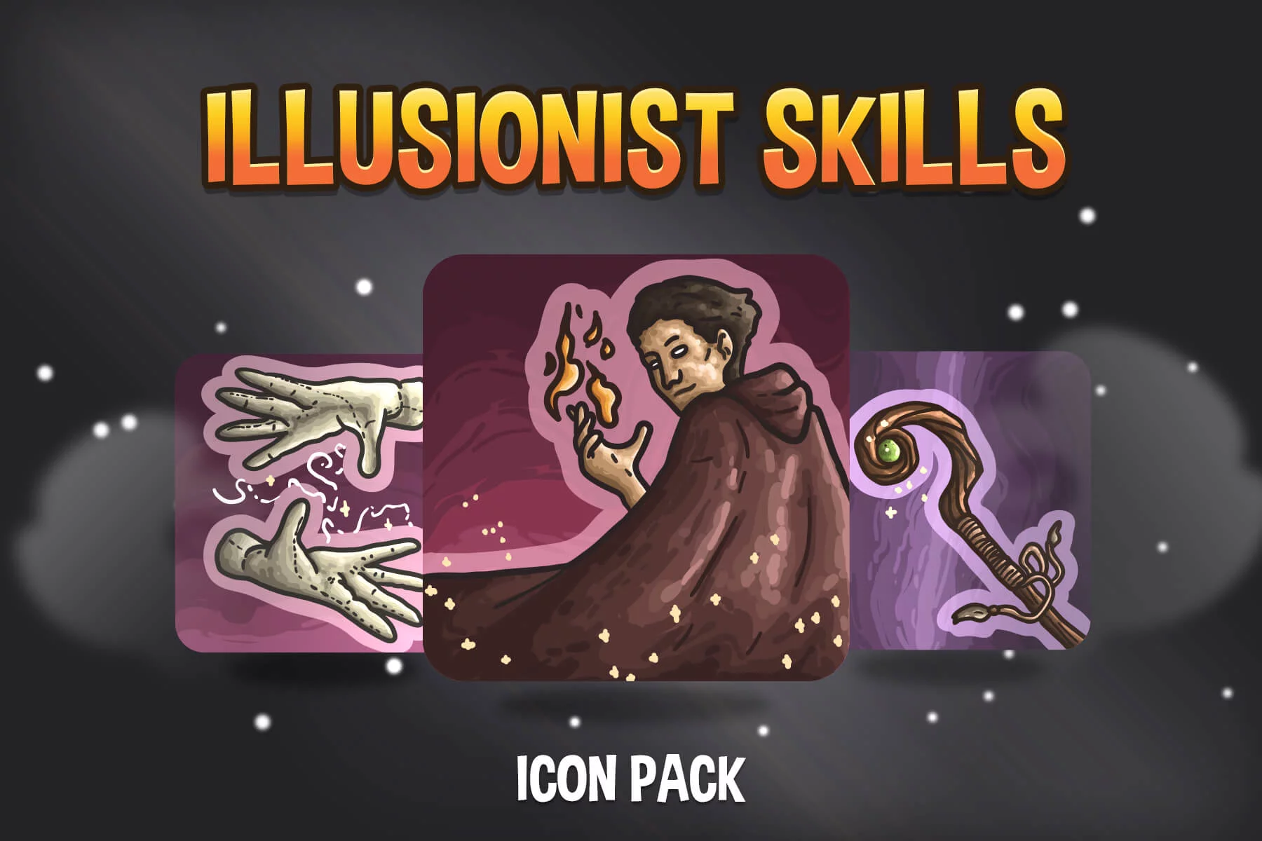 Illusionist Skills Vector Icon Pack