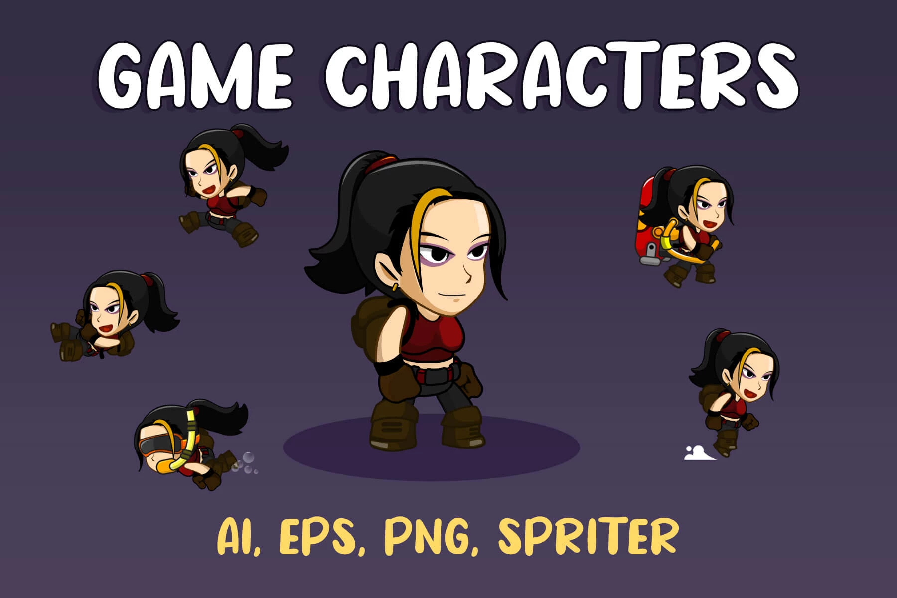 Female Protagonist Character Sprites