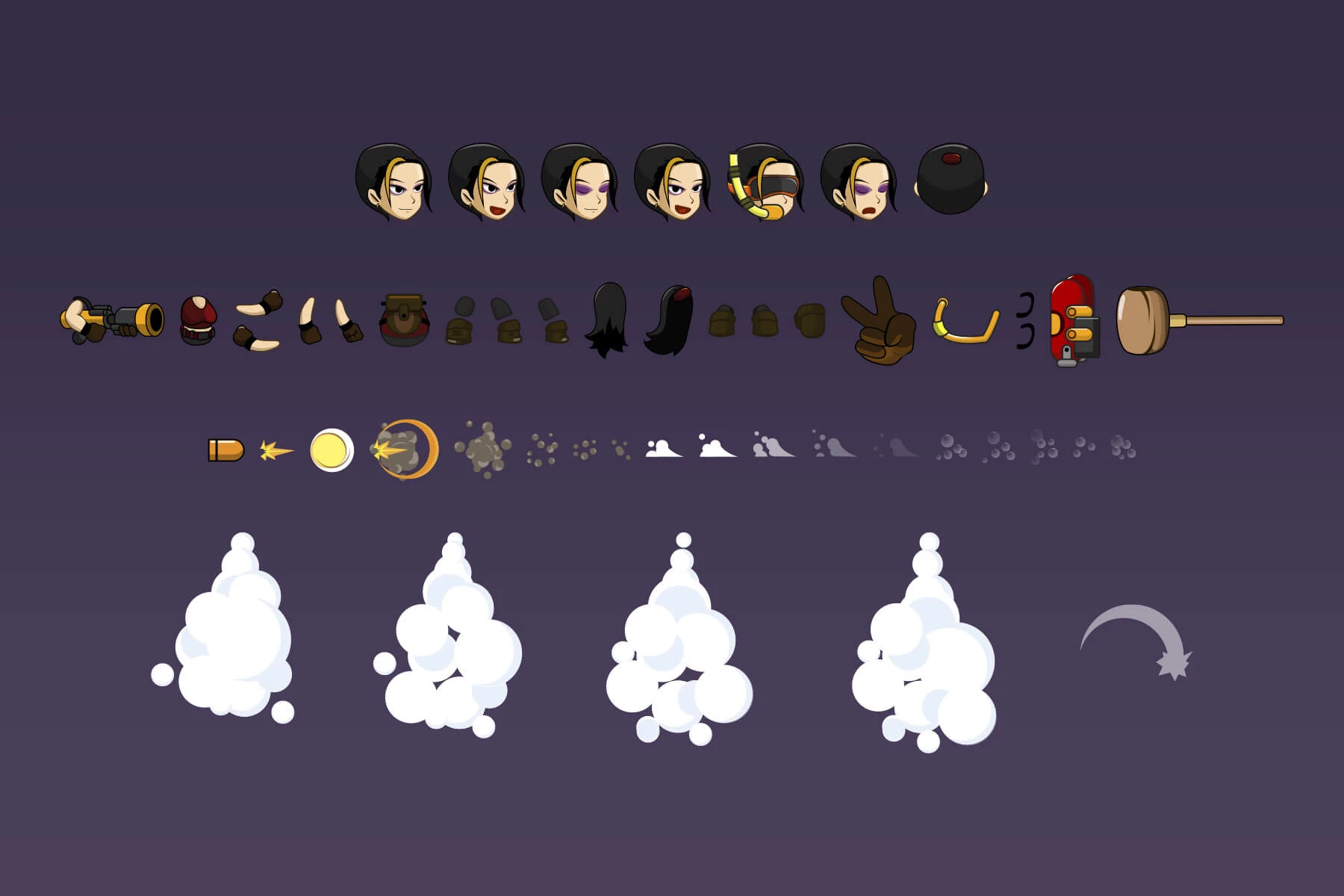 Female Protagonist Character Sprites