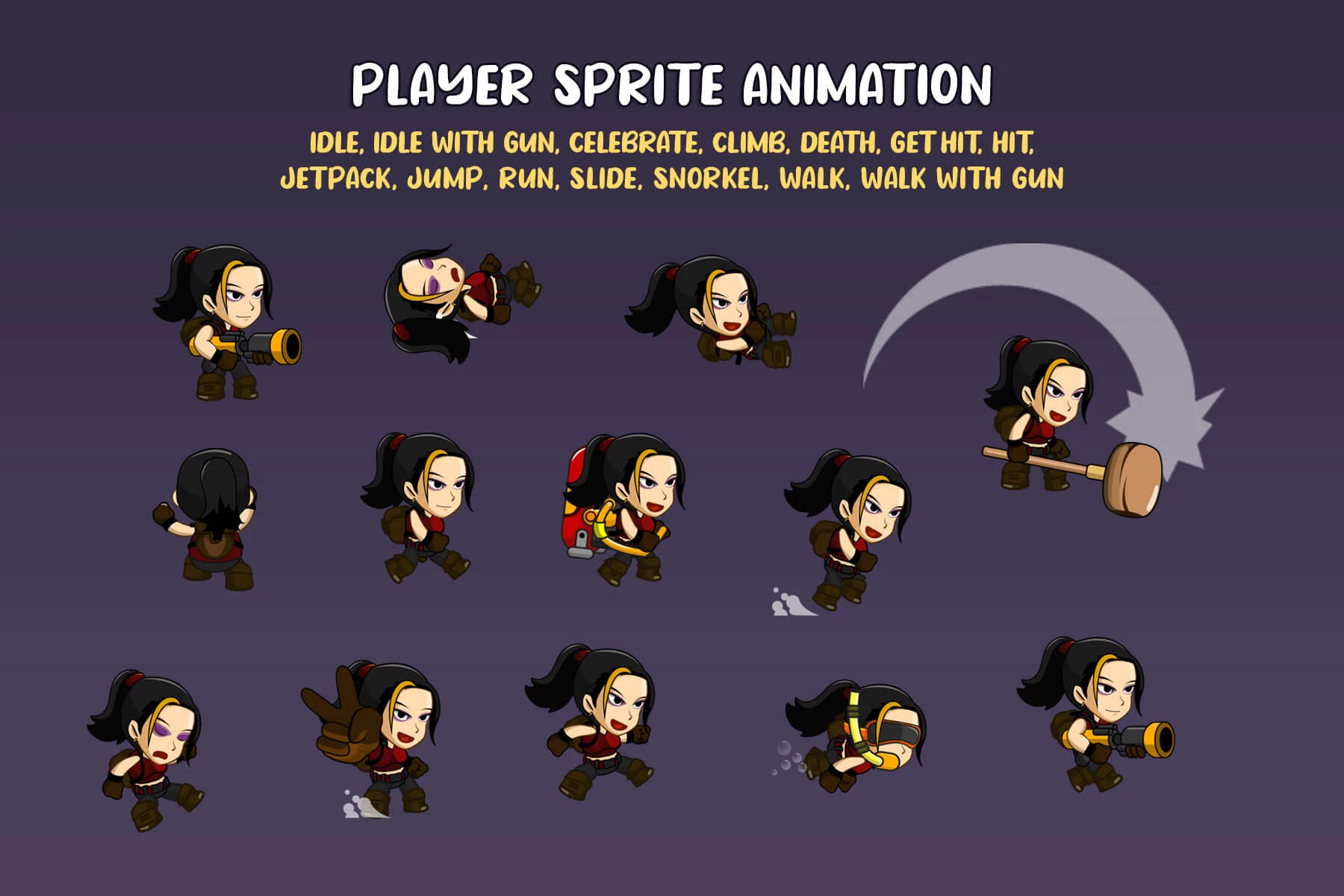 Female Protagonist Character Sprites