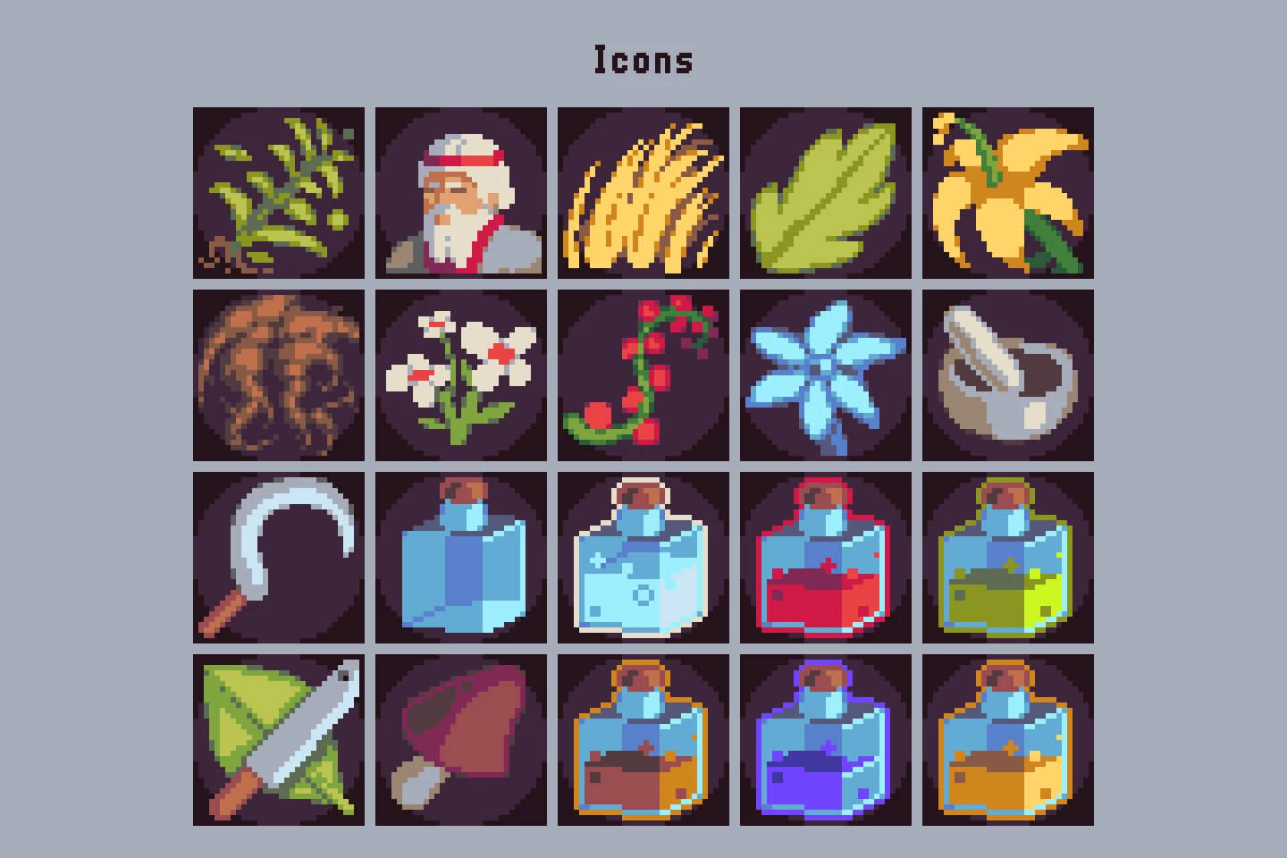 Herbalism Game Assets Pixel Art Pack
