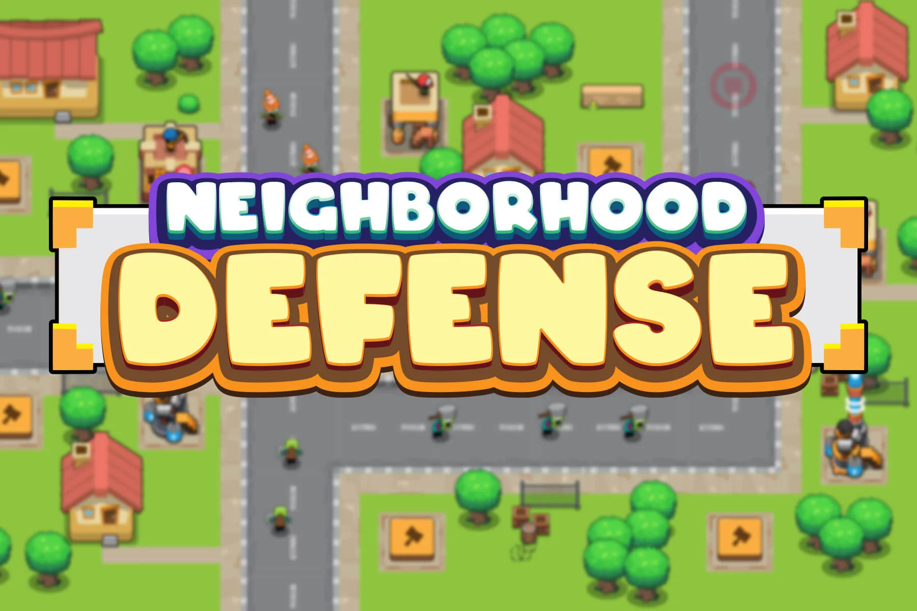 Tower Defense Neighborhood Top-Down 2D Asset Pack