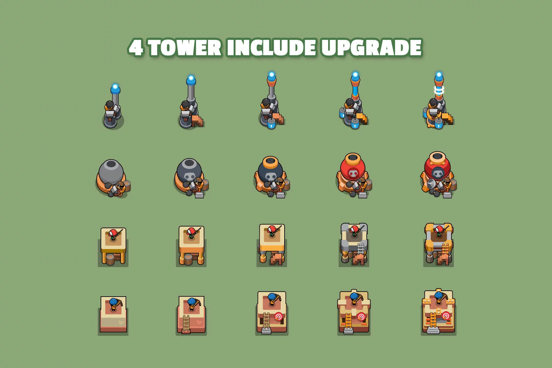 Tower Defense Neighborhood Top-Down 2D Asset Pack