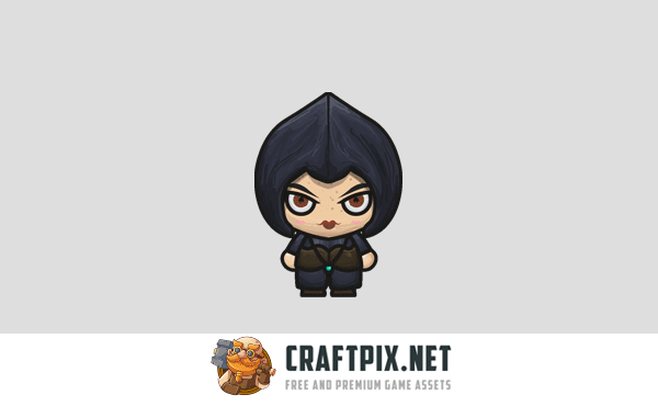 Wizard 4-Direction Woman Character Sprites
