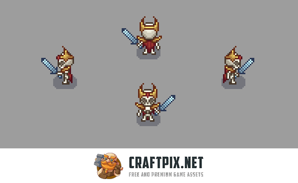 Top-Down Pixel Skeletons Character Sprite Pack