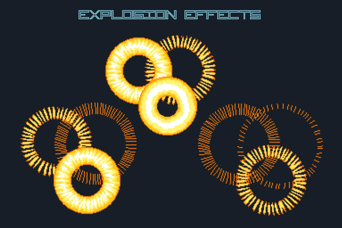 Pixel Art Boss Spaceship 2D Game Sprites