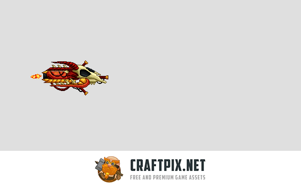 Pixel Art Boss Spaceship 2D Game Sprites