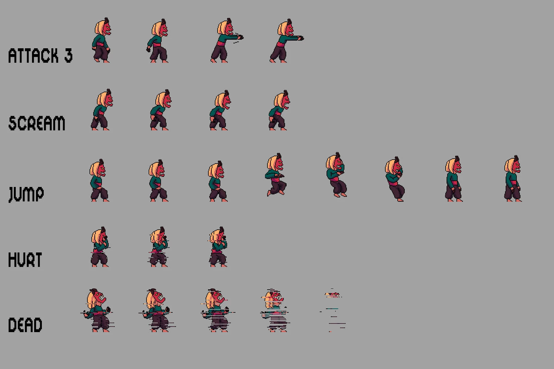 Ghost Pixel Art Sprite Sheets