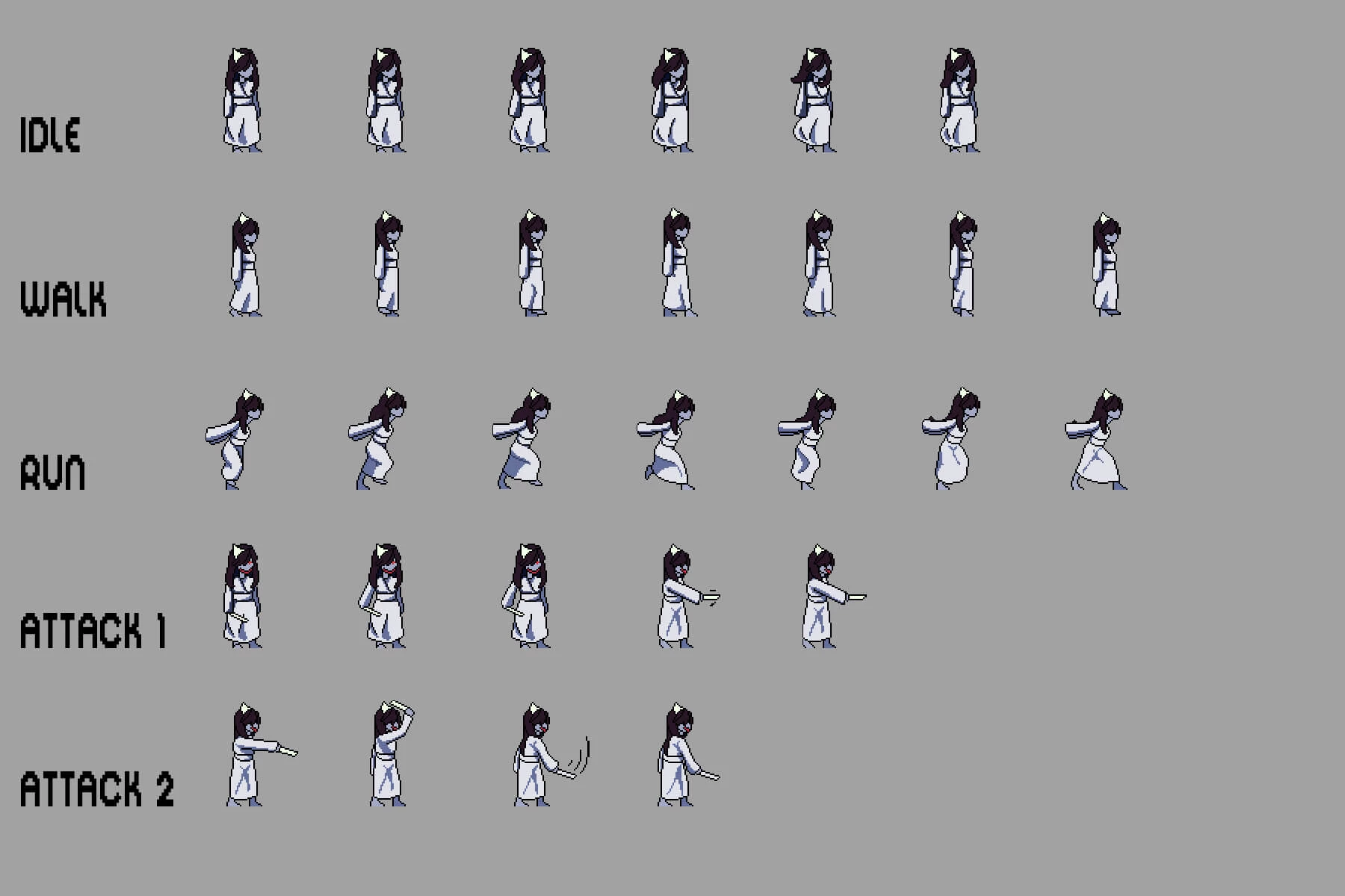 Ghost Pixel Art Sprite Sheets