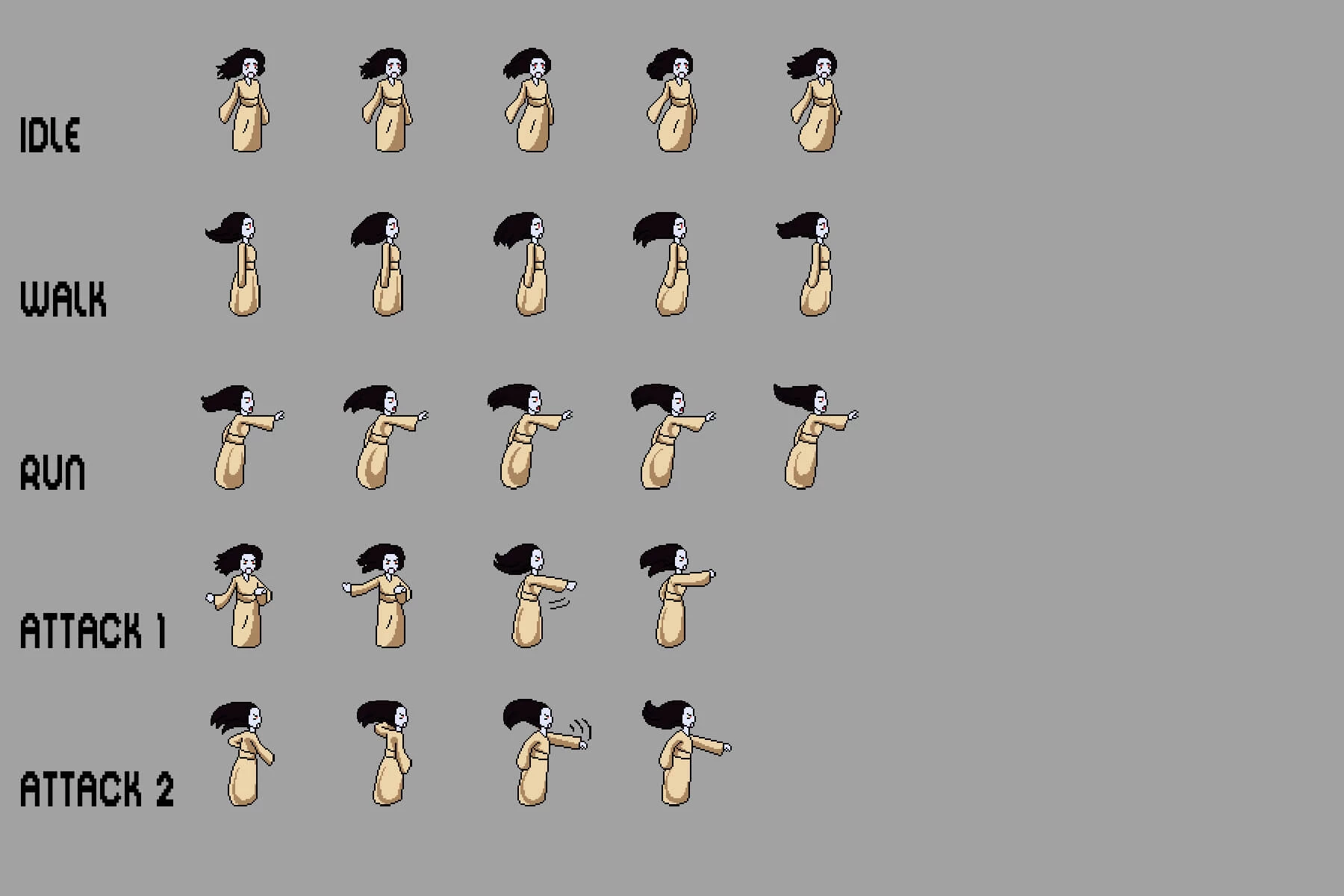 Ghost Pixel Art Sprite Sheets