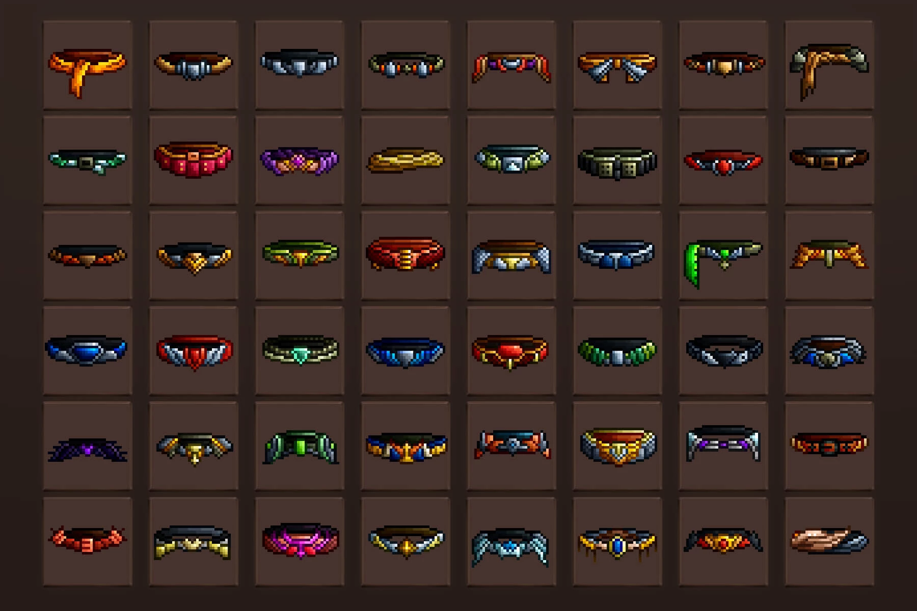 Belt RPG Pixel Art Icons