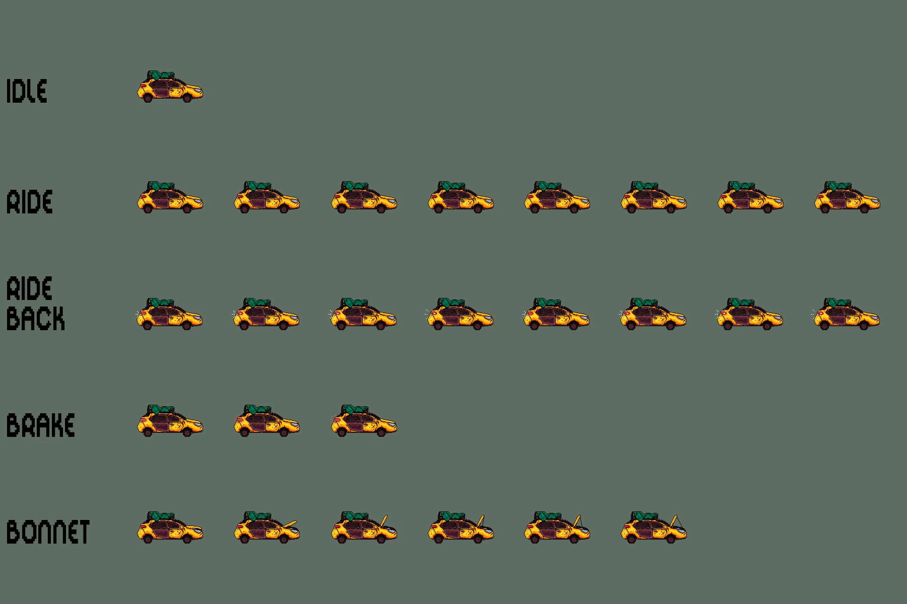Old Cars Pixel Art Asset Pack