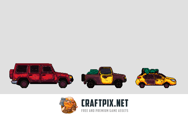 Old Cars Pixel Art Asset Pack