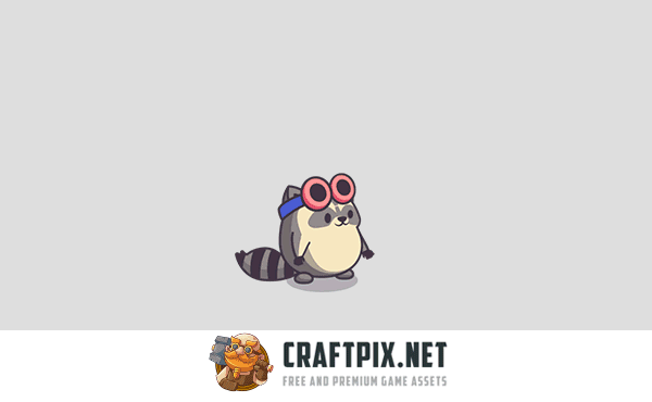 Cute Raccoon Game Character Sprites