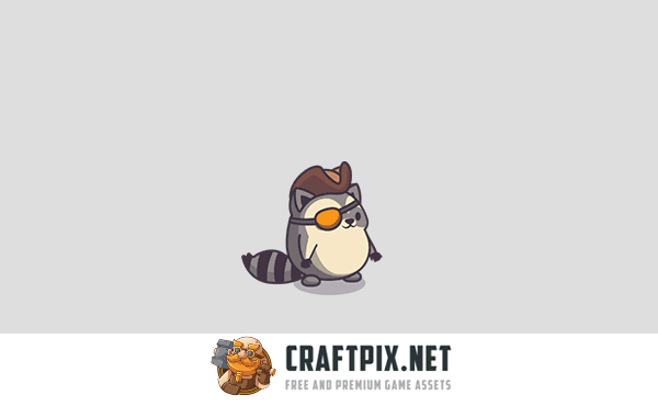 Cute Raccoon Game Character Sprites