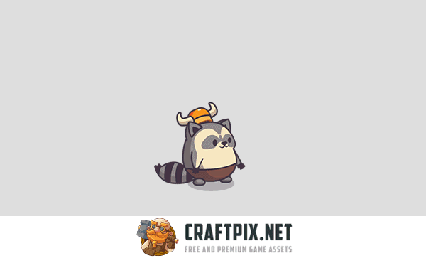 Cute Raccoon Game Character Sprites