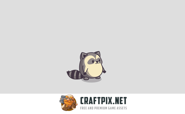 Cute Raccoon Game Character Sprites