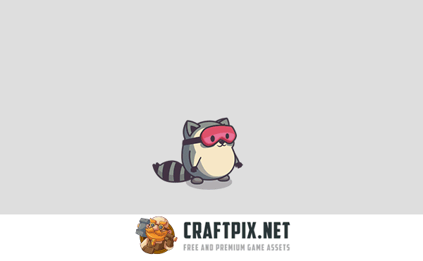 Cute Raccoon Game Character Sprites