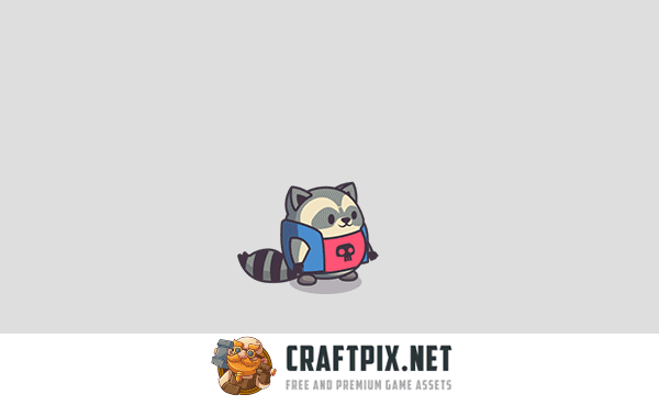 Cute Raccoon Game Character Sprites