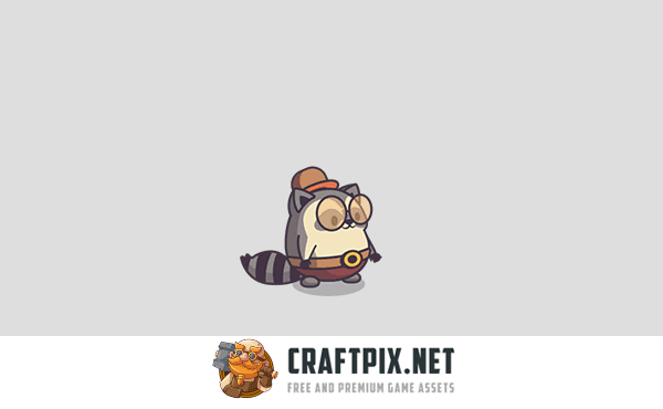 Cute Raccoon Game Character Sprites
