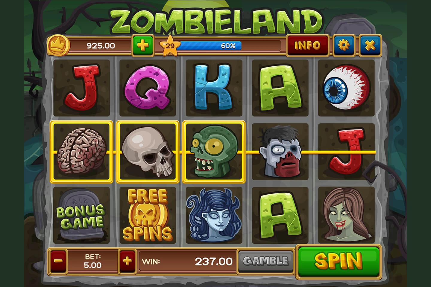 Zombieland Slots 2D Game Kit