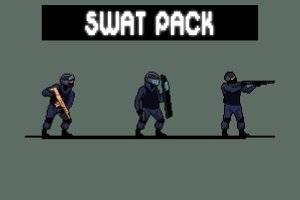 SWAT 2D像素角色精灵包：战术行动精英套装