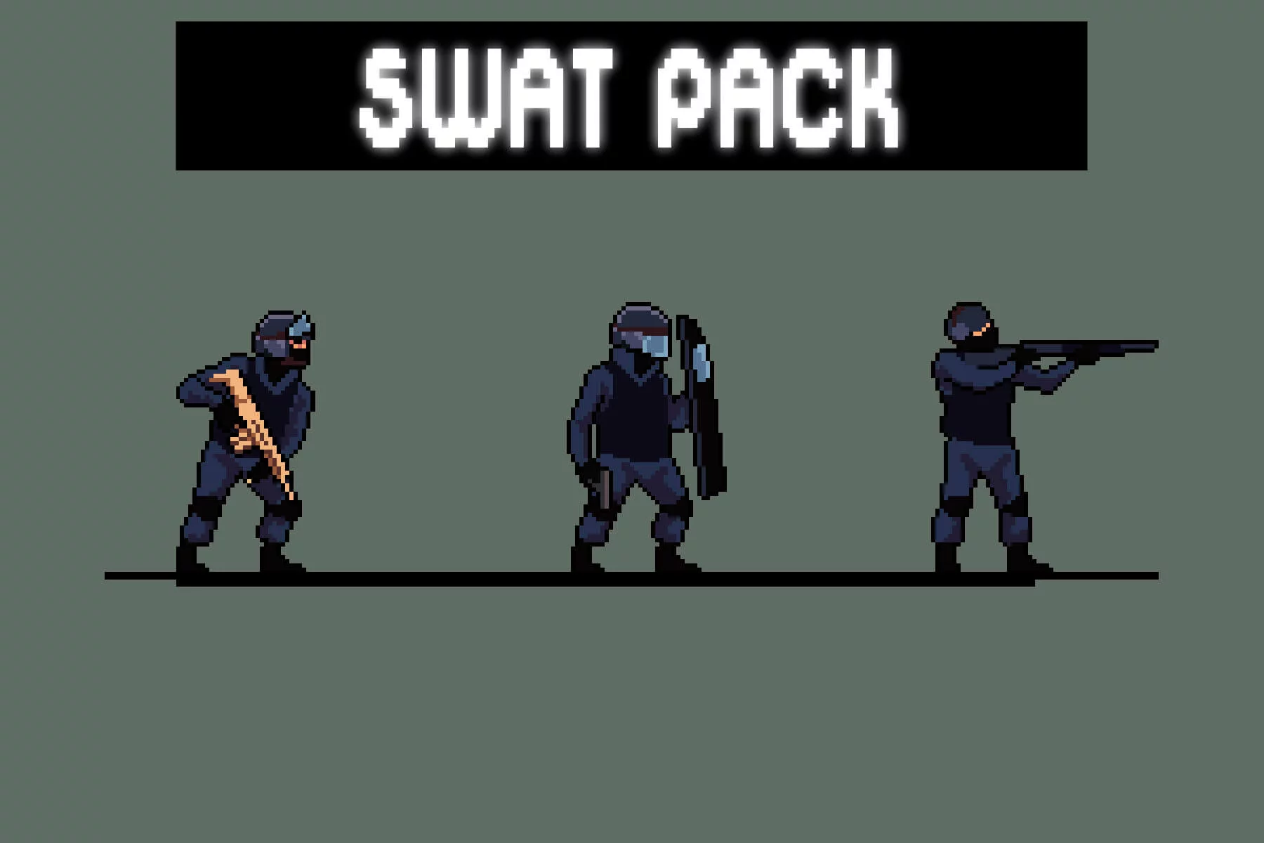 SWAT 2D Pixel Art Character Sprite Pack