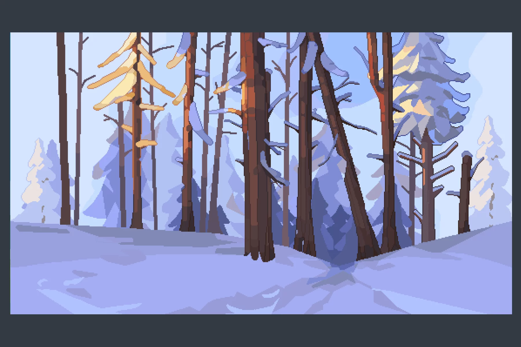 Winter Backgrounds Pixel Art