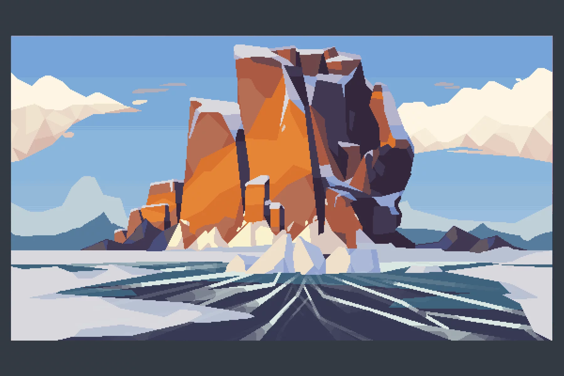 Winter Backgrounds Pixel Art