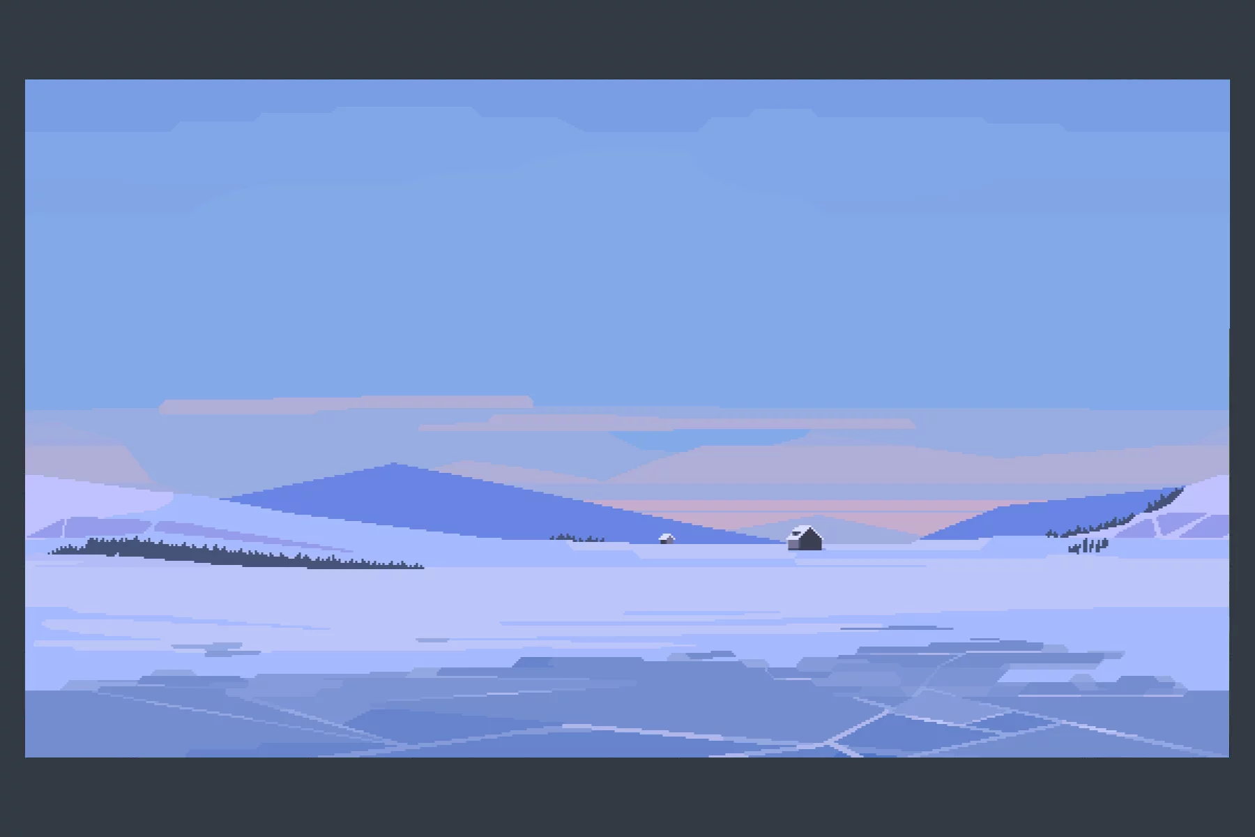 Winter Backgrounds Pixel Art
