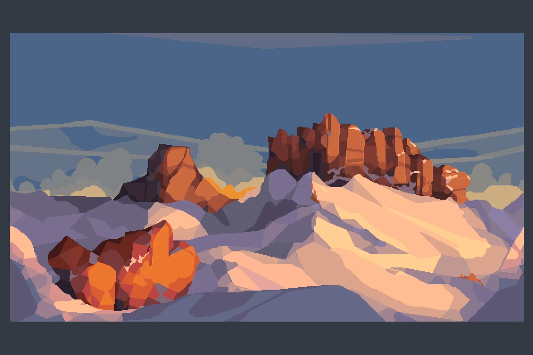Winter Backgrounds Pixel Art