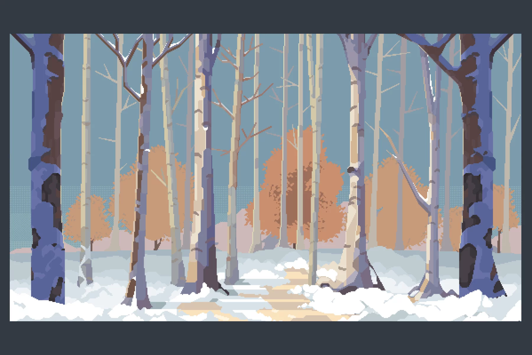 Winter Backgrounds Pixel Art