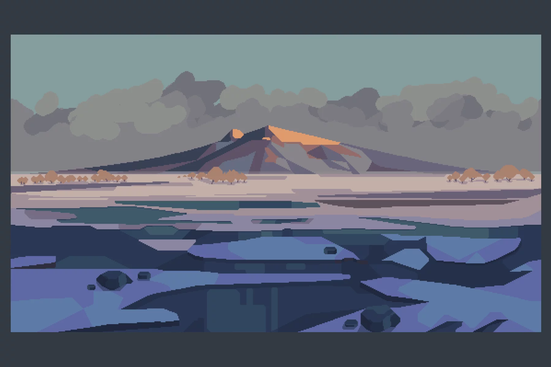 Winter Backgrounds Pixel Art