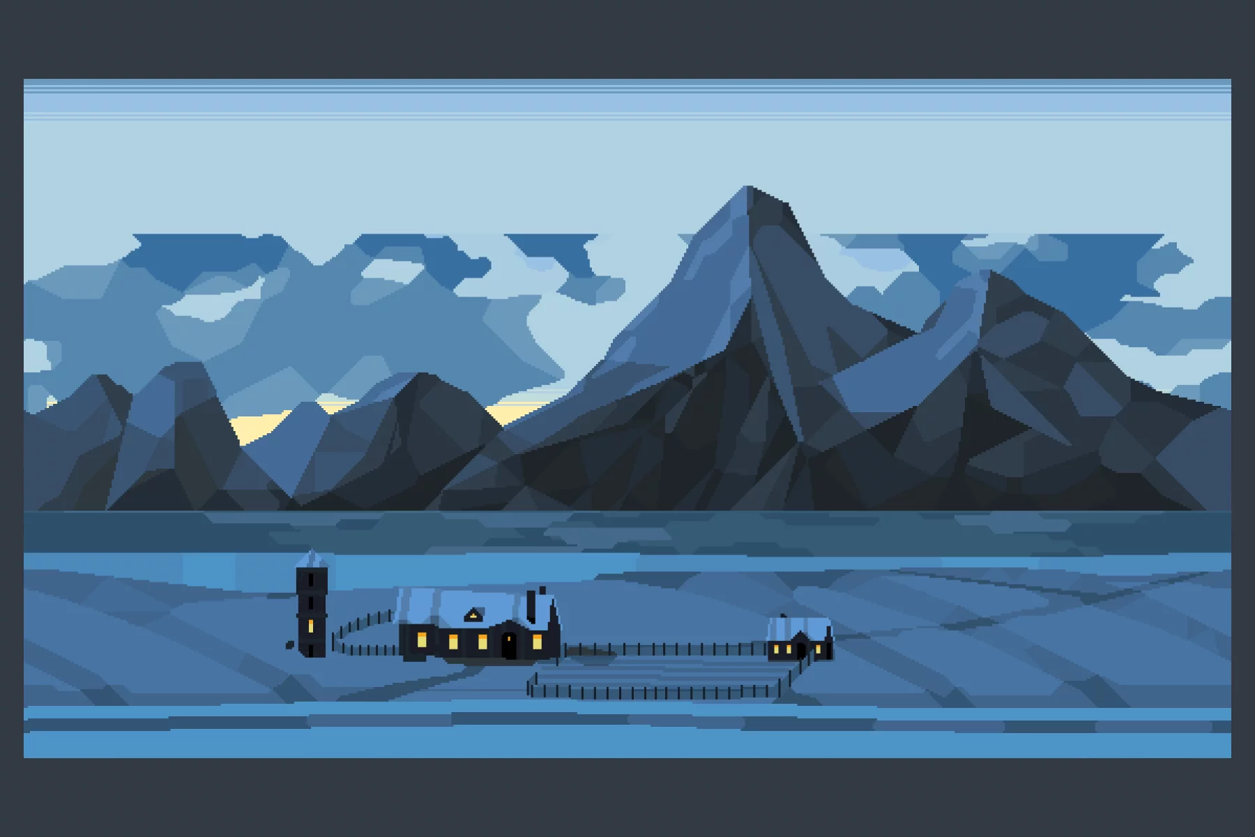 Winter Backgrounds Pixel Art