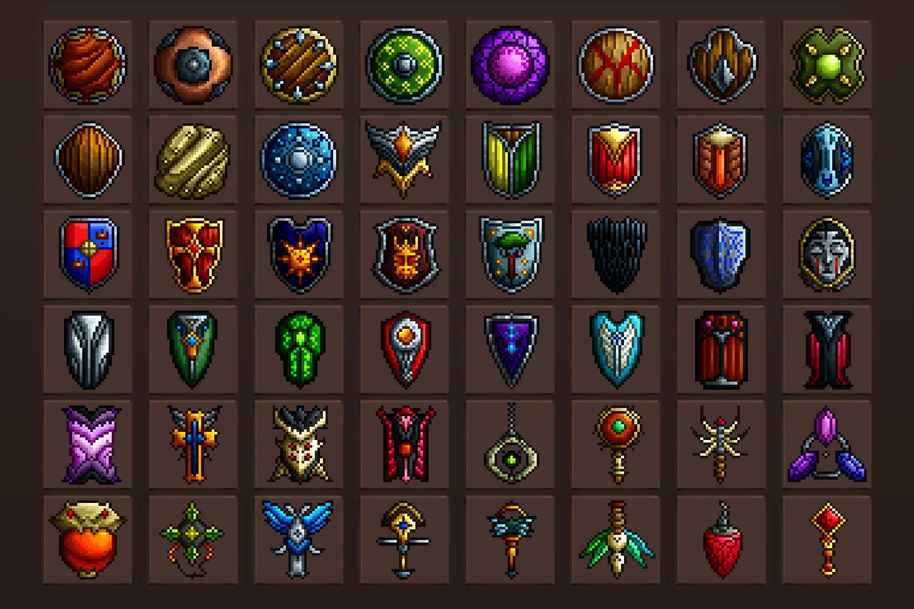 Shield and Amulet RPG Icons