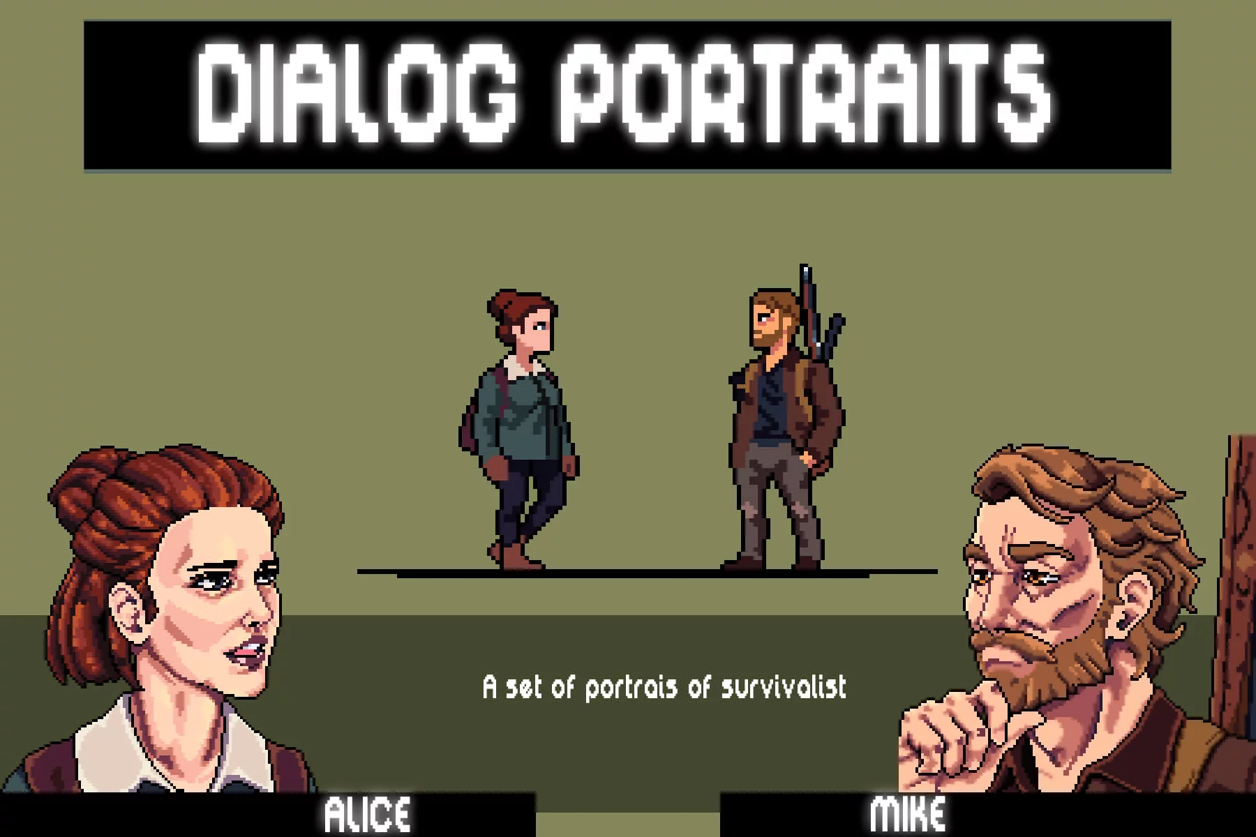 Survivalist Dialog Portrait Pixel Asset Pack
