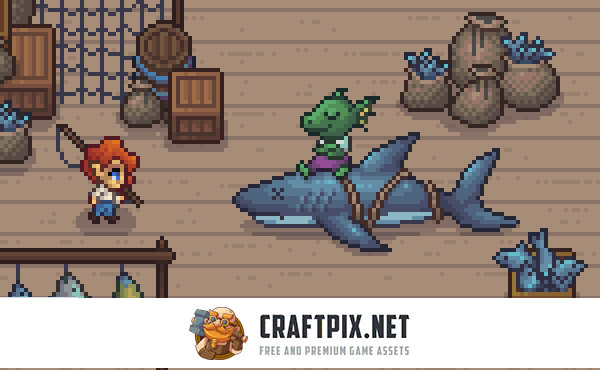 2D Pixel Fishing Village Pack: Dock, Interior, Boats & NPCs