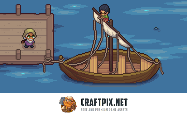 2D Pixel Fishing Village Pack: Dock, Interior, Boats & NPCs