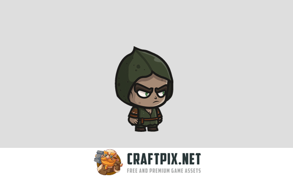 Chibi Spiritual Monk Character Sprites