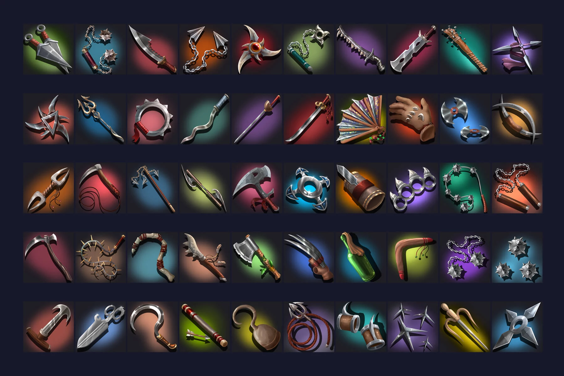 Different Weapon RPG Icons