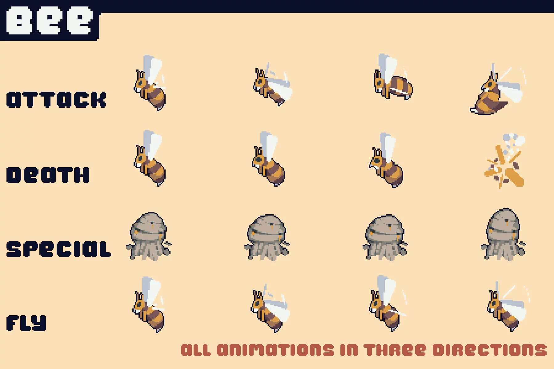 Top-Down Pixel Monster Sprites for Tower Defense