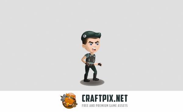 2D Game Soldiers Character Sprites Sheets