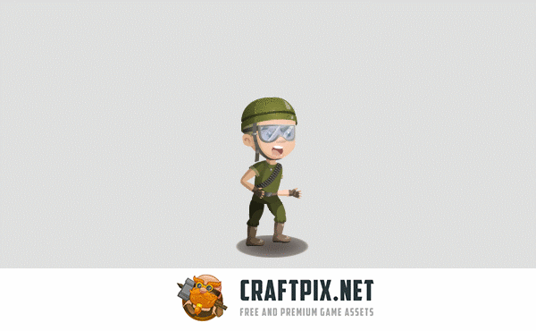2D Game Soldiers Character Sprites Sheets